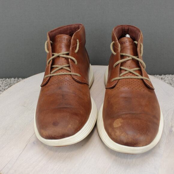 Cole Haan GrandOS Chukka Boots Mens 10 Brown Leather - Picture 3 of 9